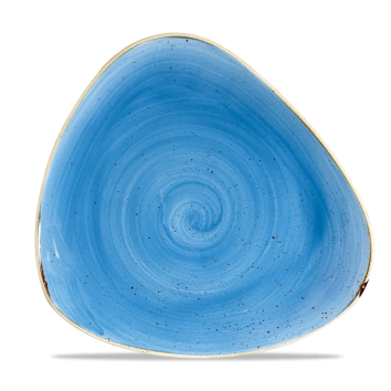 26.5cm Stonecast Cornflower Blue Triangle Plate