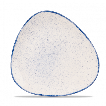 26.5cm Stonecast Hints Indigo Blue Triangle Plate