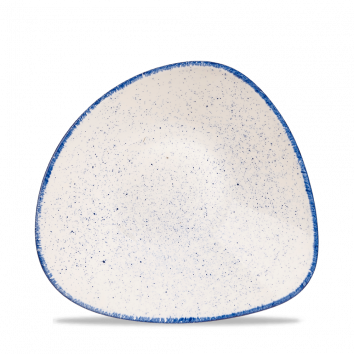 23.5cm Stonecast Hints Indigo Blue Triangle Bowl