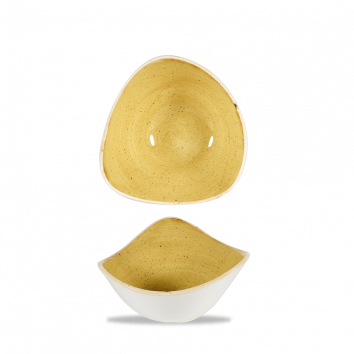 Stonecast Mustard Yellow Triangle Bowl