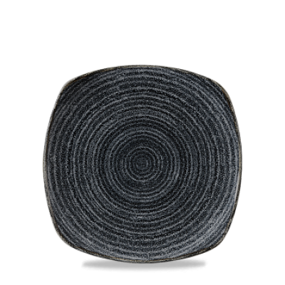 21.5cm Charcoal Black Square Plate