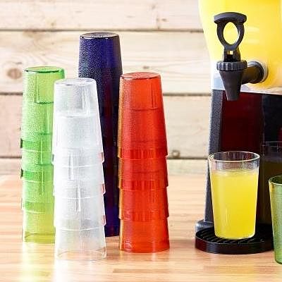 10oz polycarbonate tumblers red blue clear yellow