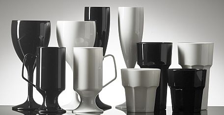 black and white plastic glassware ii 2 opt