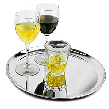 ss bar tray with drinks