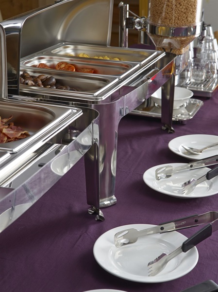 chafing dishes in use