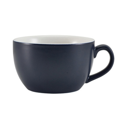 MATT BLUE Porcelain Bowl Shaped Cup | Green Cappuccino Cup
