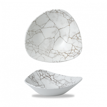 Kintsugi Agate Grey Triangle Bowl