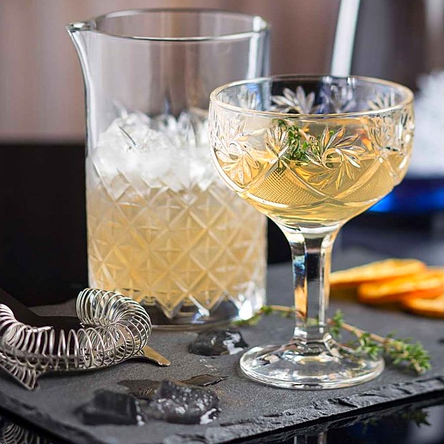 Henley Vintage Coupe Glass Wholesale Vintage HiBall Glasses Hobstar