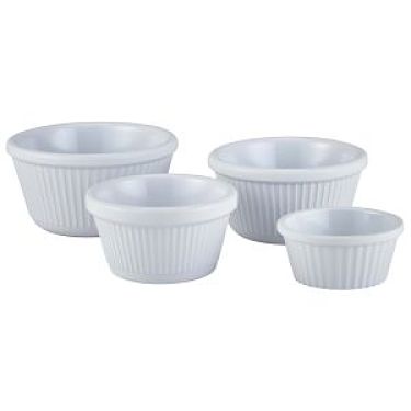 thumbnail image 2 of Tablecraft 1.5 Oz Fluted Ramekins - Set Of 6 In White, Black, Or Bone (Melamine Dip Dishes) 2 of 6