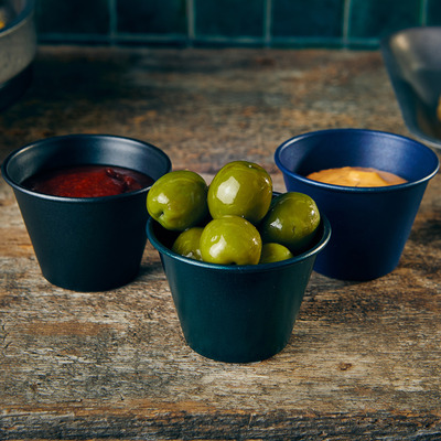Metallic Blue Stainless Steel Ramekin | Copper Ramekin | Copper Dip Pot ...