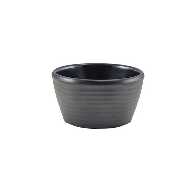 Matt Black Melamine Ripple Ramekin | Fluted Ramekin | Plastic Dip Pot ...