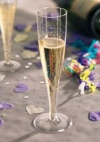 100ml Plastic Champagne Glass with drink