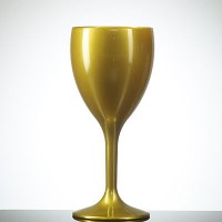 gold plastic wine glasses
