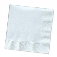 WHITE 33cm 2ply Paper Napkin