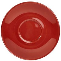 135mm Red Porcelain Saucer
