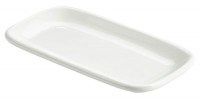 White Porcelain Rounded Edge Rectangular Plate