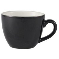Black Porcelain Bowl Shaped Espresso Cup