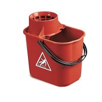 RED Mop Bucket with Wringer 12 Litre