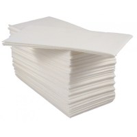 White Ready Folded Linen Style Paper Napkin