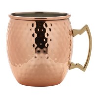 55cl Barrel Copper Mug with Hammered Finish