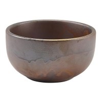 Rustic Copper Terra Porcelain Round Bowl 