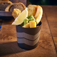 BlackLinedServingCup