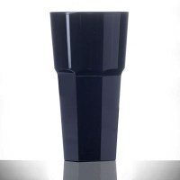 BLACK Plastic Reusable Remedy Tall Glass