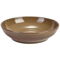 Rustic Stoneware Round Coupe Bowl in BROWN