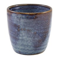 Aqua Blue Terra Porcelain Chip Cup
