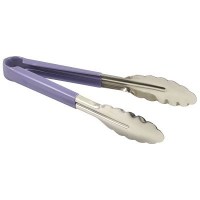 Purple Handled Stainless Steel Tongs