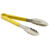 Yellow Handled Stainless Steel Tongs