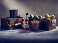 Rectangular Table Caddy in Galvanised Steel with Condiments