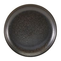 Black Terra Porcelain Coupe Plate