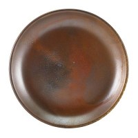 Rustic Copper Terra Porcelain Coupe Plate