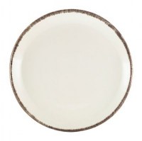 Round Coupe Plate SERENO GREY Rustic Terra Stoneware