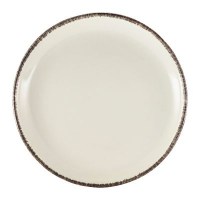 Round Coupe Plate SERENO GREY Rustic Terra Stoneware