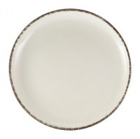 Round Coupe Plate SERENO GREY Rustic Terra Stoneware