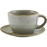 Grey Terra Porcelain Cup and Saucer