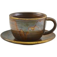 Copper Terra Porcelain Cup and Saucer