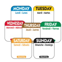 MONDAY-SUNDAY Dissolving Food Day Labels