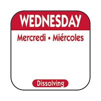 WEDNESDAY Dissolving Food Day Label 
