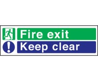 Fire Exit Keep Clear Sign