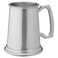 Albany Brushed Pewter Beer Tankard 20oz / PINT / 58cl