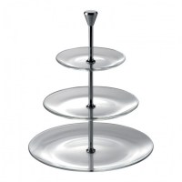 Full Moon 3 Tier Glass Cake Stand 28cm