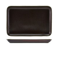 Black Terra Porcelain Rectangular Platter