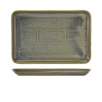 Matt Grey Terra Porcelain Rectangular Platter 