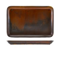 Rustic Copper Terra Porcelain Rectangular Platter