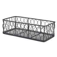 Black Rectangular Chicken Wire Basket