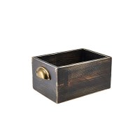 Black Wash Wooden Food Display Drawer