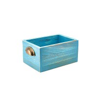 Blue Wash Wooden Food Display Drawer 